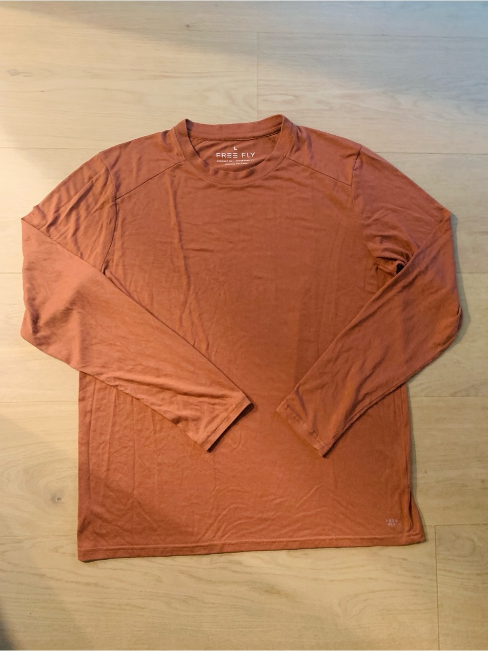 Free Fly Apparel Bamboo Lightweight Long Sleeve Shirt Men's L Adobe Fly Fishing